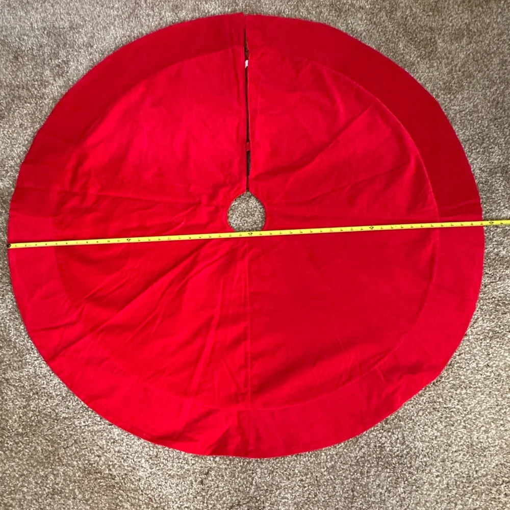 🎄Santa Red Round Velveteen Christmas Tree Skirt Target 47